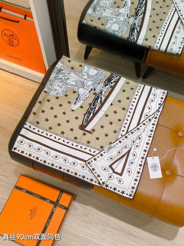 Hermes silk scarf 90X90cm E41 (8)