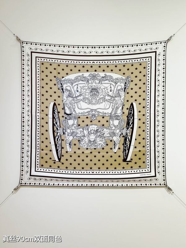 Hermes silk scarf 90X90cm E41 (9)