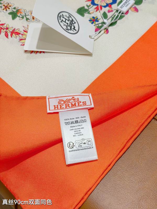 Hermes silk scarf 90X90cm E42 (15)