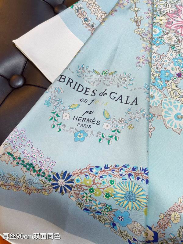 Hermes silk scarf 90X90cm E42 (26)