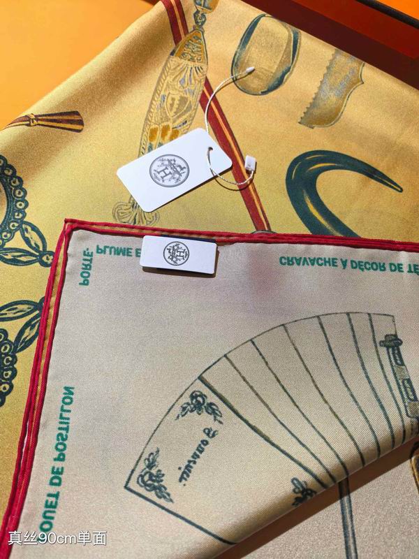 Hermes silk scarf 90X90cm E54 (3)