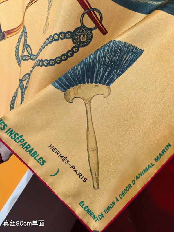 Hermes silk scarf 90X90cm E54 (5)