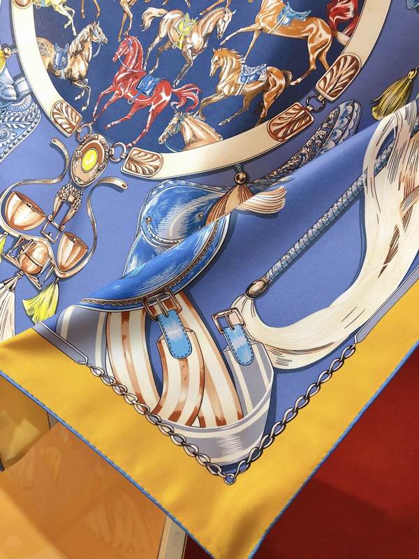 Hermes silk scarf 90X90cm E91 (13)