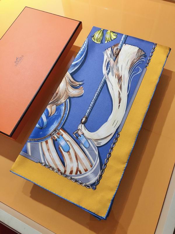 Hermes silk scarf 90X90cm E91 (15)