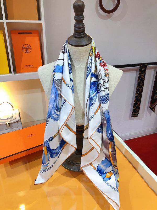 Hermes silk scarf 90X90cm E91 (2)