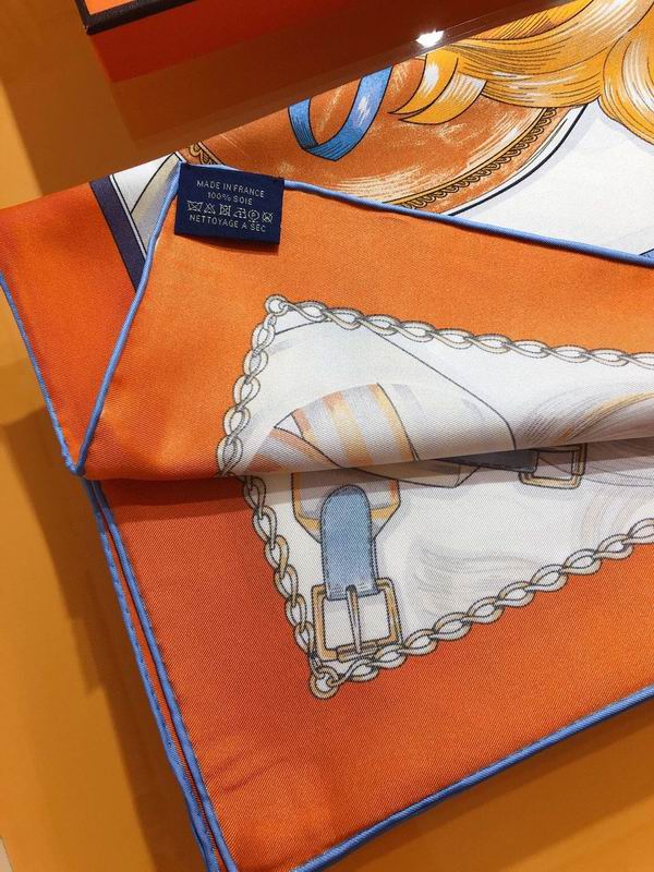 Hermes silk scarf 90X90cm E91 (21)