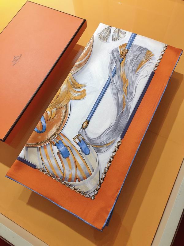 Hermes silk scarf 90X90cm E91 (24)