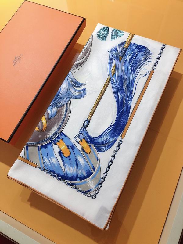 Hermes silk scarf 90X90cm E91 (6)