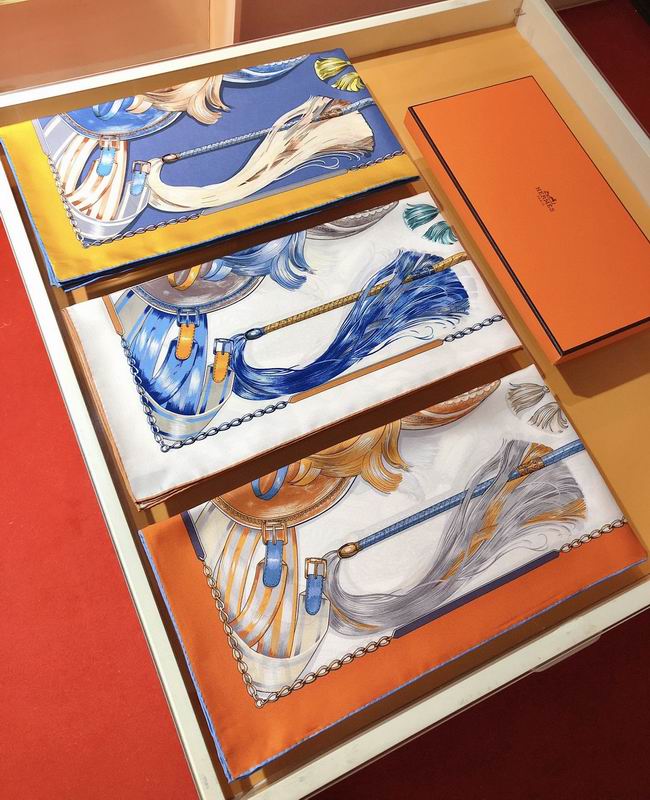 Hermes silk scarf 90X90cm E91 (9)