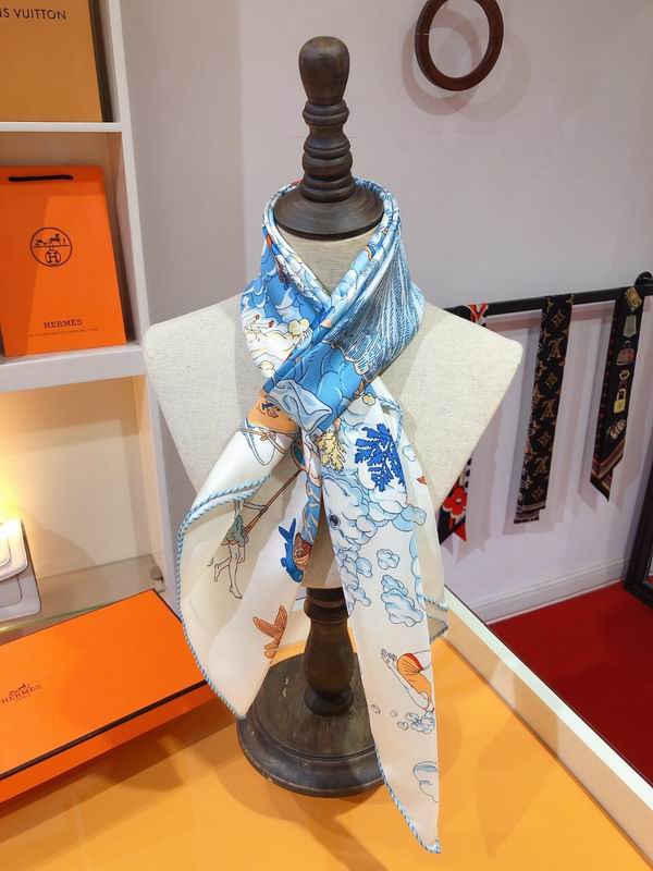 Hermes silk scarf 90X90cm E92 (1)