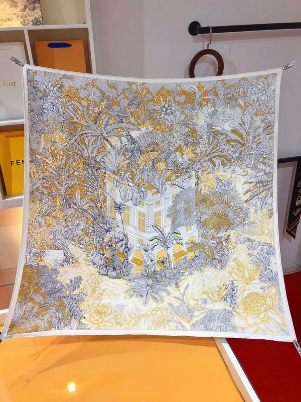 Hermes silk scarf 90X90cm E95 (6)