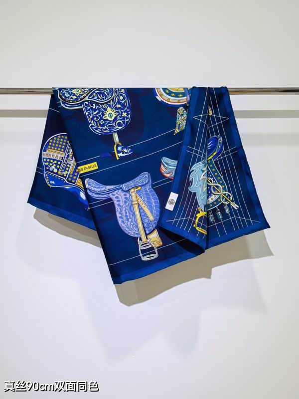 Hermes silk scarf 90X90cm E99 (38)