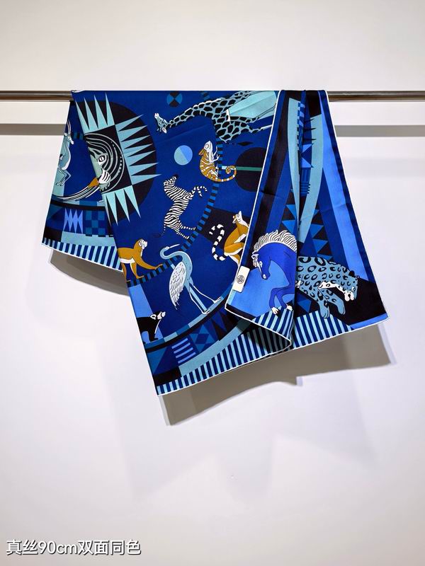 Hermes silk scarf 90X90cm E99 (43)
