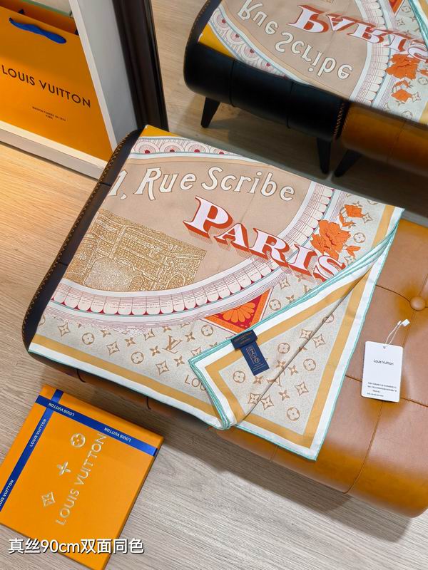 LV silk Scarf 90X90cm E195 (28)