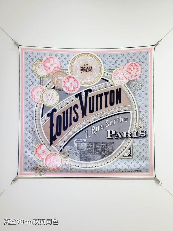 LV silk Scarf 90X90cm E195 (49)