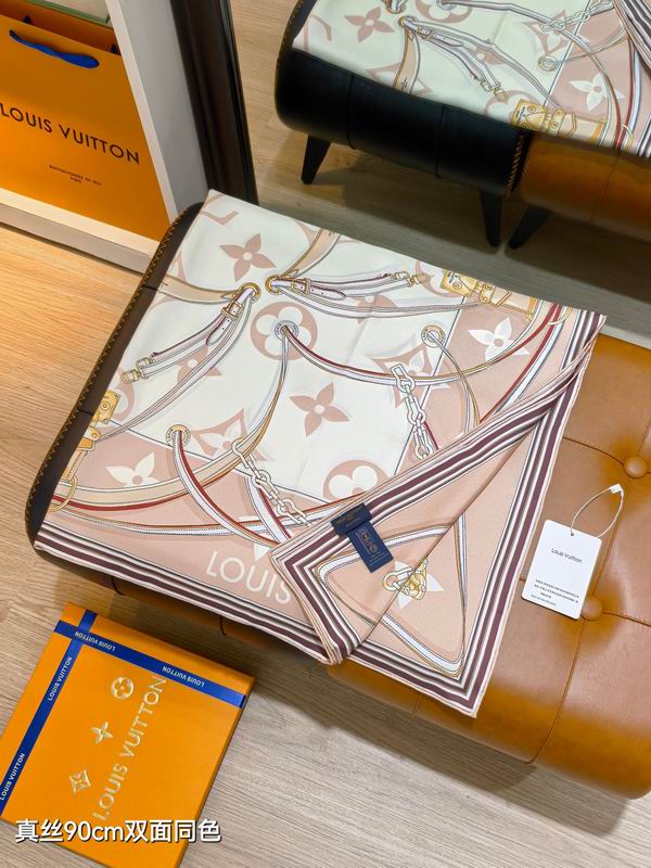 LV silk scarf 90X90cm E45 (8)