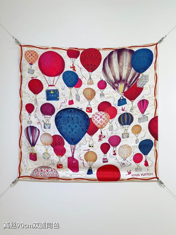 LV silk scarf 90X90cm E46 (51)