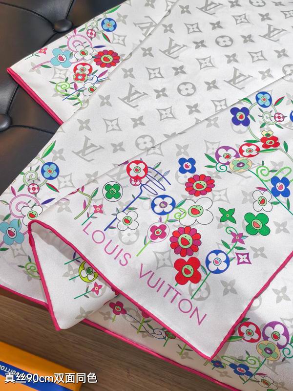 LV silk scarf 90X90cm E75 (5)