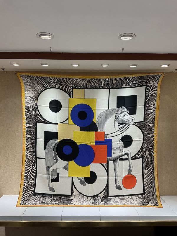 Scarf 140X140cm（高版本） 70%羊绒 30%真丝 E (80)