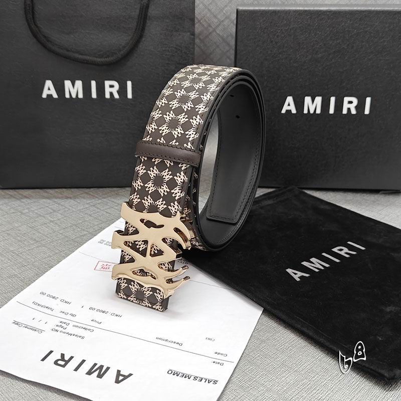 Amiri belt 38mmX90-125cm lb (42)