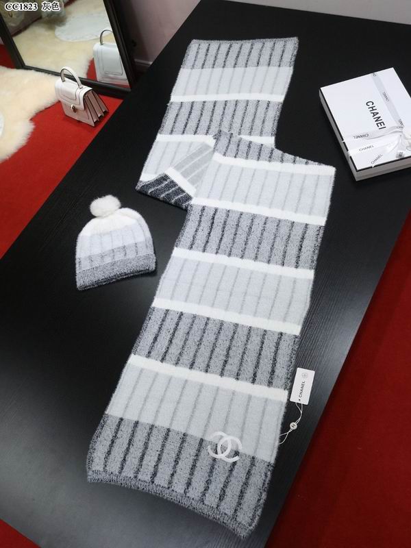 Chanel Scarf hat 32X180cm E09 (5)
