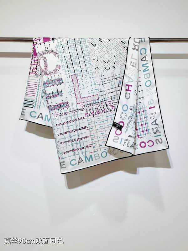 Chanel silk Scarf 90X90cm E06 (3)