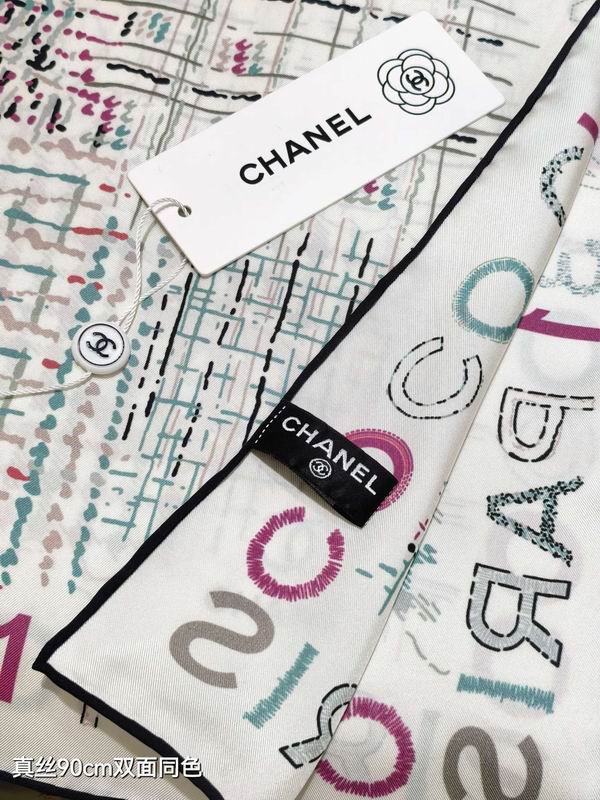 Chanel silk Scarf 90X90cm E06 (5)