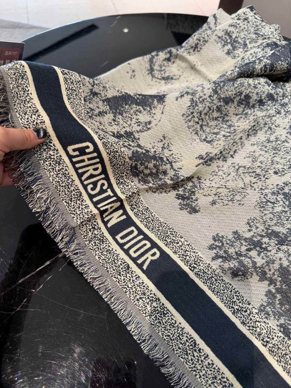 Dior scarf 140X140cm 57%羊毛 43%真丝 E03 (3)
