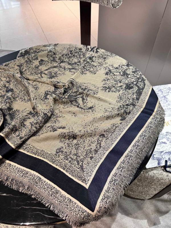 Dior scarf 140X140cm 57%羊毛 43%真丝 E03 (4)