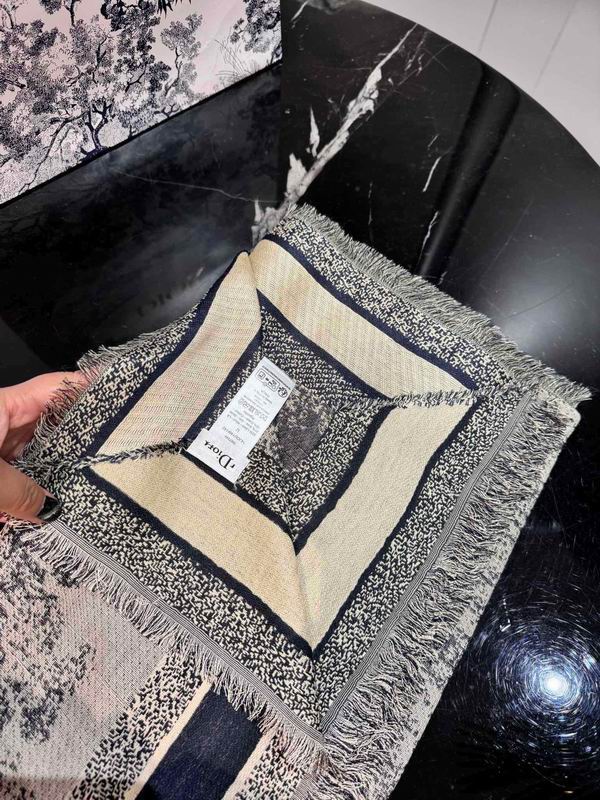 Dior scarf 140X140cm 57%羊毛 43%真丝 E03 (5)