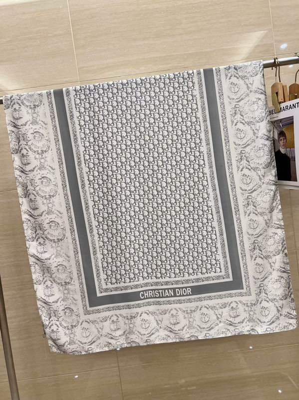 Dior silk scarf 90-180cm E17 (2)
