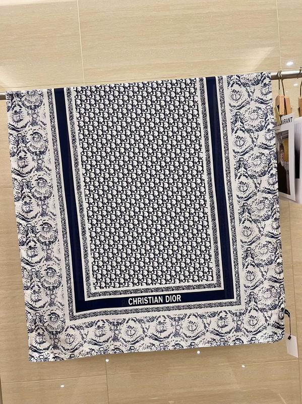 Dior silk scarf 90-180cm E17 (3)