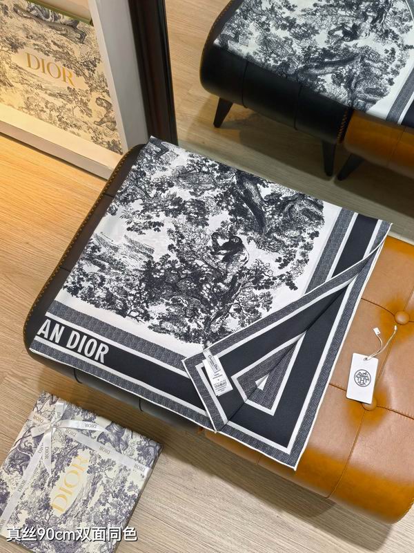 Dior silk scarf sdo2511 90X90cm E15 (7)