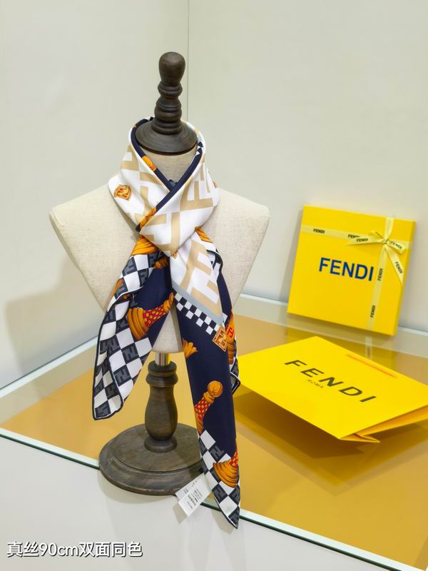 Fendi silk scarf sfd2506 90X90cm E12 (1)