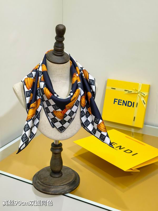 Fendi silk scarf sfd2506 90X90cm E12 (2)