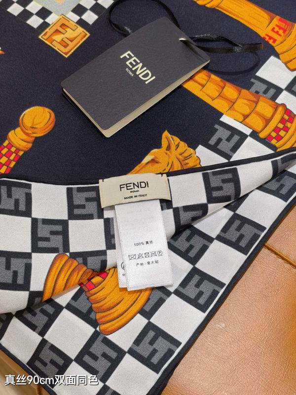 Fendi silk scarf sfd2506 90X90cm E12 (5)