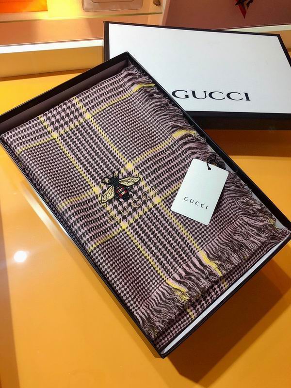 Gucci Scarf 90X200cm 100%羊绒 E04 (1)
