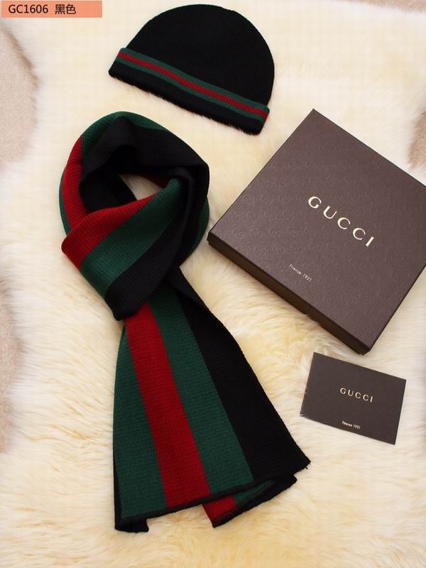 Gucci scarf hat 25X200cm E11 (1)