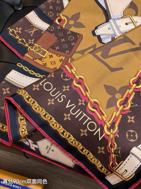 LV silk Scarf 90X90cm E05 (4)