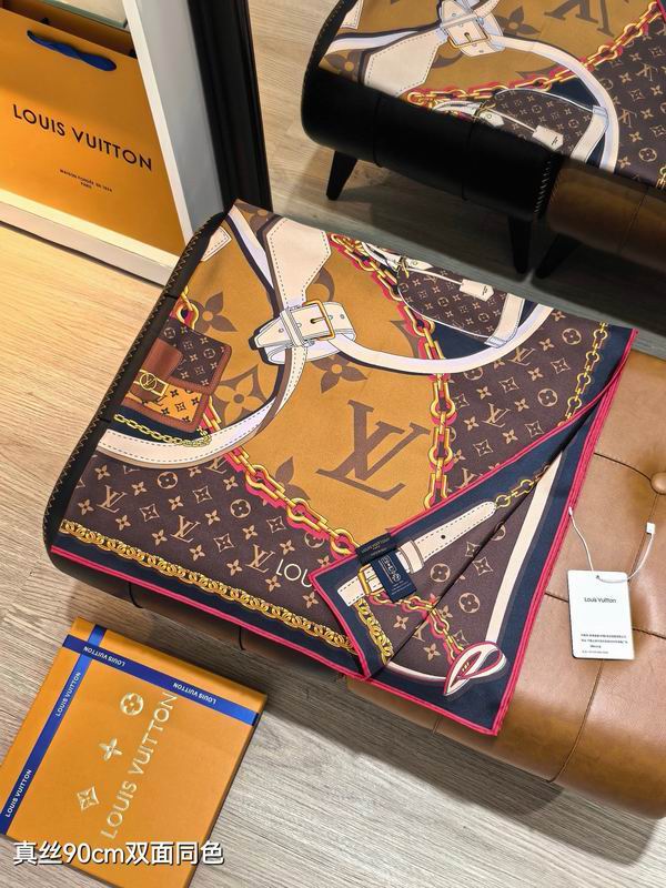LV silk Scarf 90X90cm E05 (6)