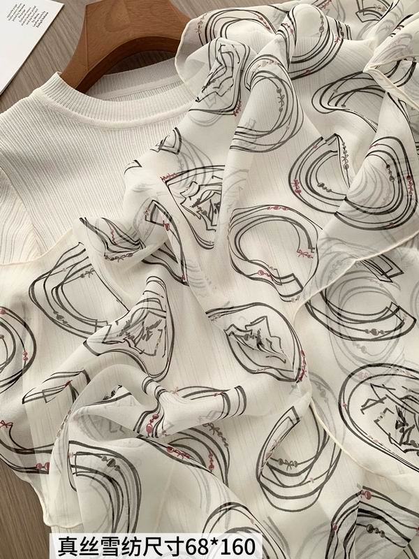 Other silk Scarf 68X180cm E (2)