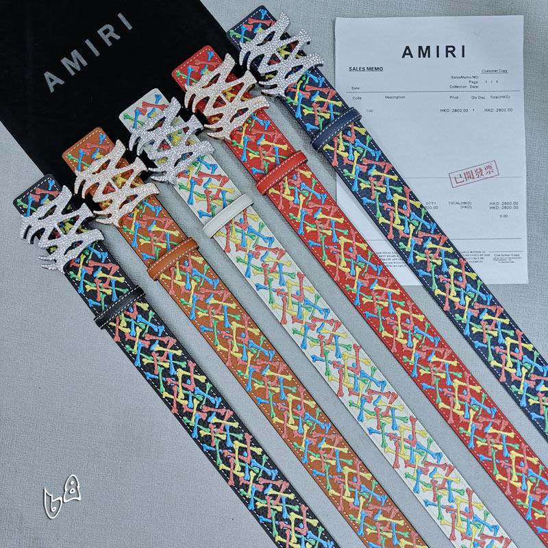 Amiri belt 38mmX90-125cm lb (33)