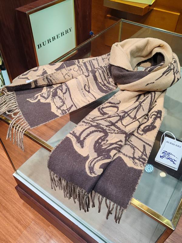 Burberry scarf 194X34cm 100 羊毛 E (7)