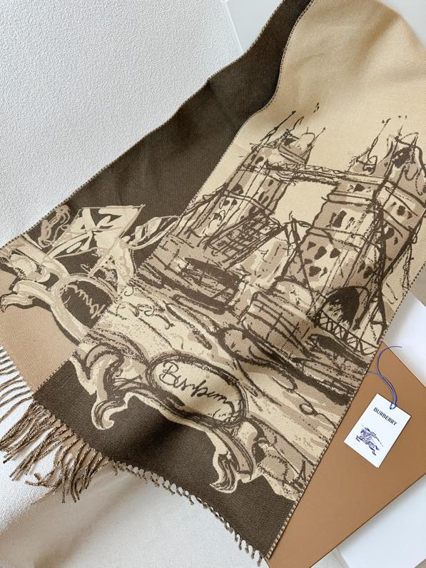 Burberry scarf 50X230cm 100%羊绒 E (3)