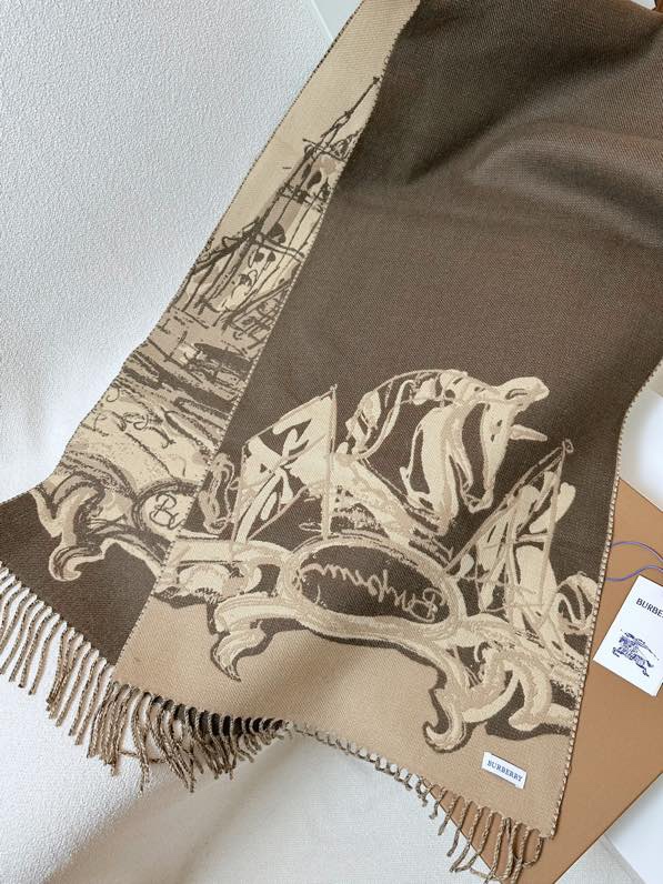 Burberry scarf 50X230cm 100%羊绒 E (6)