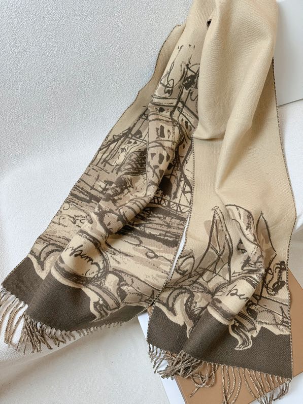Burberry scarf 50X230cm 100%羊绒 E (7)