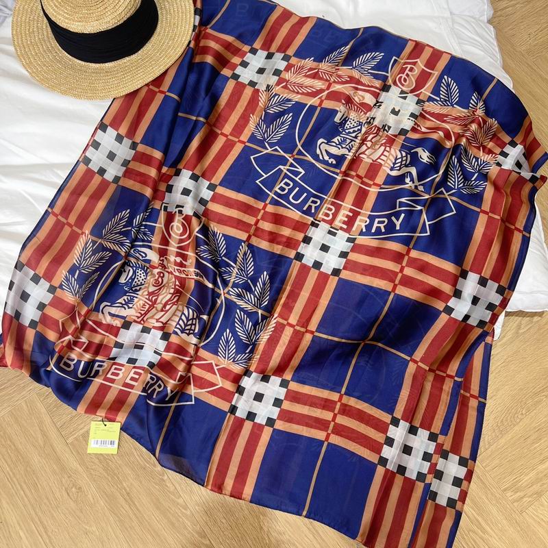 Burberry silk scarf 90-180cm E (1)