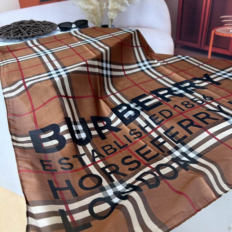 Burberry silk scarf 90-180cm E (10)