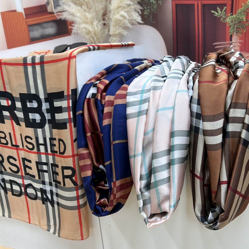 Burberry silk scarf 90-180cm E (13)