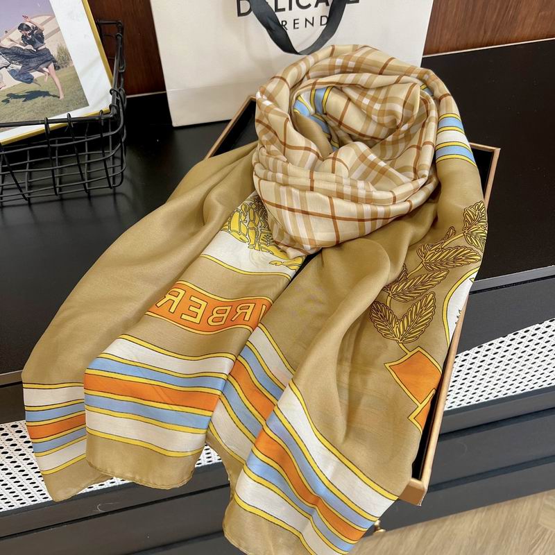 Burberry silk scarf 90-180cm E (13)